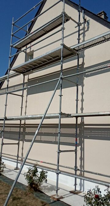 Travaux de peinture de façade - Noir et couleur - Angers